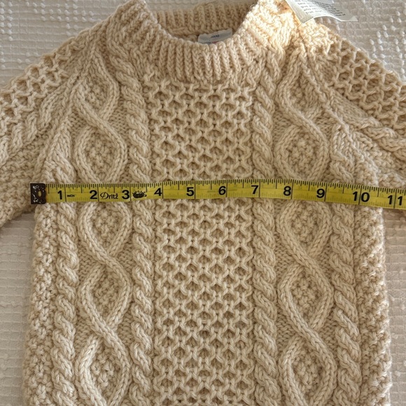 Child’s Cozy Cable Knit Wool Sweater- Vintage Handmade - Picture 6 of 12
